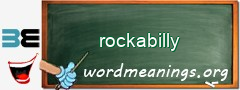 WordMeaning blackboard for rockabilly